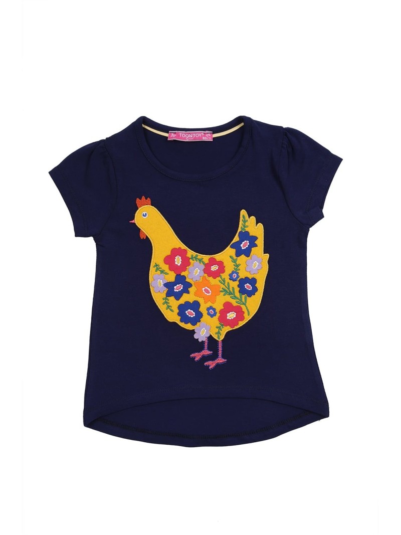 Navy blue blouse with a cock NDZ81400 - Online store - Boutique